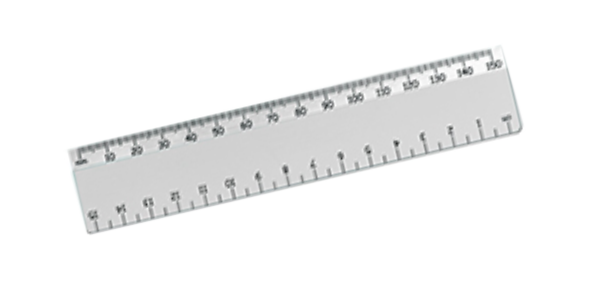 Ruler, 15cm, White