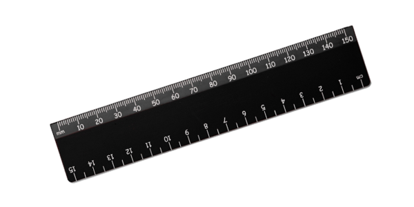 Ruler, 15cm, Black