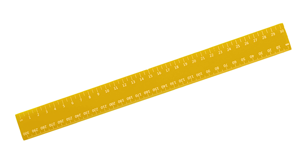 Ruler, 30cm, Yellow