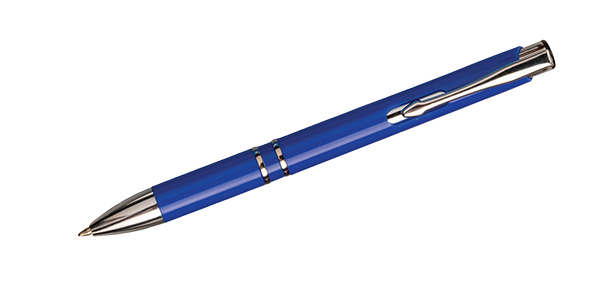 Stylish ballpoint pen, black ink - Blue