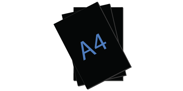 ABS plastic sheet, 1.5mm, Black, A4