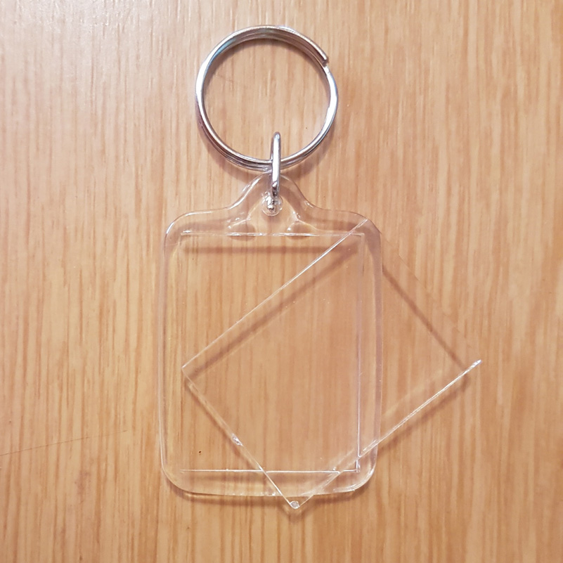 Blank Acrylic Keyring (31mm X 41mm)