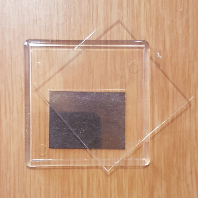 Blank Clip in Fridge Magnet (56mm X 56mm) Clear photo frame magnet