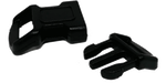 Buckle 11mm Small, Contour, Black, Quick release, Plastic