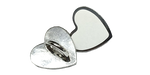 Attachment clip for phone, Heart shaped, Silver (Econo)