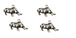 Charm, 4 Identical Rhinoceros charms