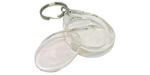 Blank Acrylic Keyring (28mm X 37mm) Teardrop, Clip-in photo frame keychain