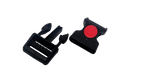 Buckle 20mm with lock, Black, Quick release, Plastic
