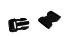 Buckle 32mm, Black, Quick release, Plastic