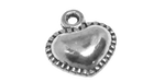 Charm, 3 Heart Charms - Embrace Affectionate Elegance