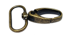 Lobster / Olive hook for strap (20 to 25mm) - Antique Brass